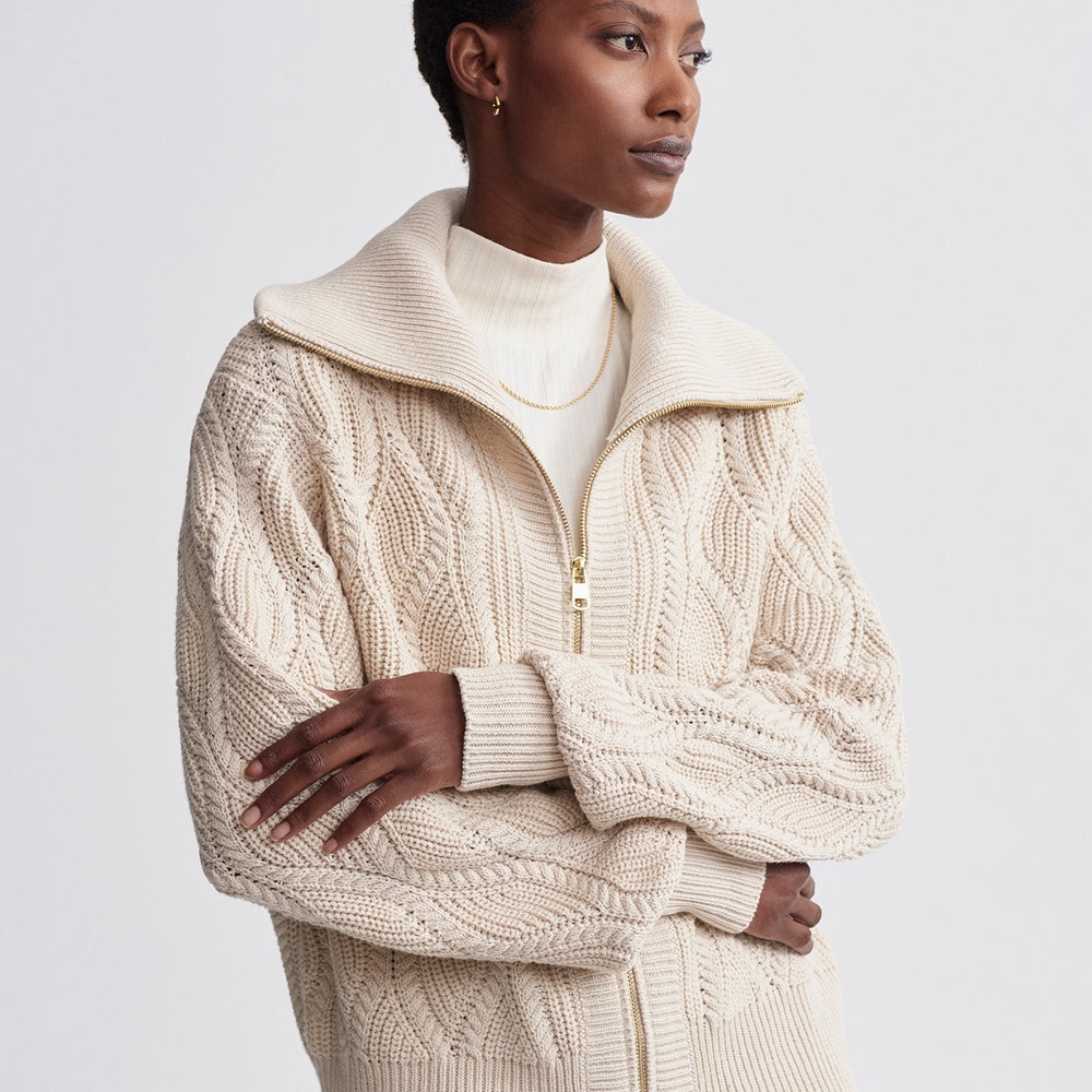 NWT Varley Lando Full-Zip Knit  M